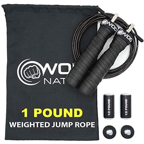WOD Nation — WOD Nation Weighted Jump Rope (removable weights, adjustable handles)