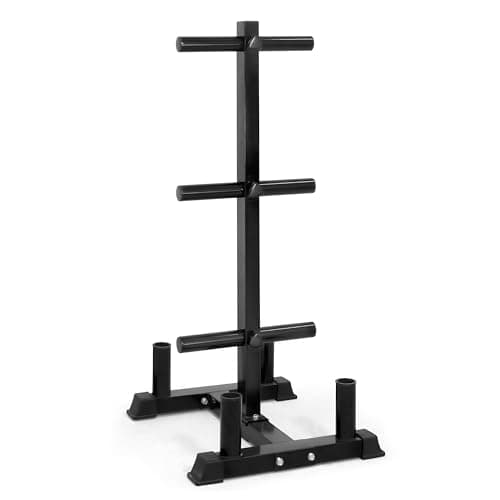 CAP Barbell — CAP Olympic Bumper Plate Tree Rack (6 Posts, 4 Barbell Holders, 660 lb)