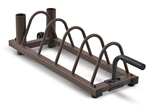 Steelbody Steelbody Horizontal Plate and Olympic Bar Rack (STB-0130, Transport Wheels)