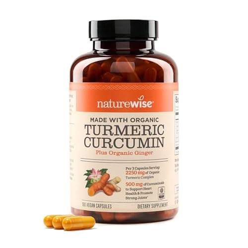 NatureWise Curcumin Turmeric 2250 mg with 95% Curcuminoids & BioPerine (180 count)