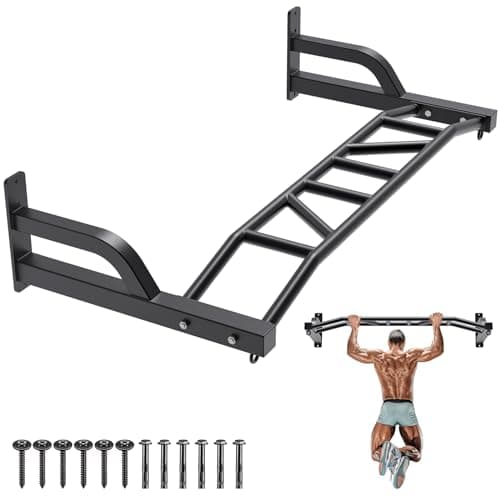 SELEWARE SELEWARE 48-inch Wall-Mounted Multi-Grip Pull-Up Bar