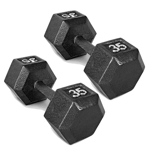 CAP Barbell CAP Barbell Cast Iron Hex Dumbbell (35 lb Pair)