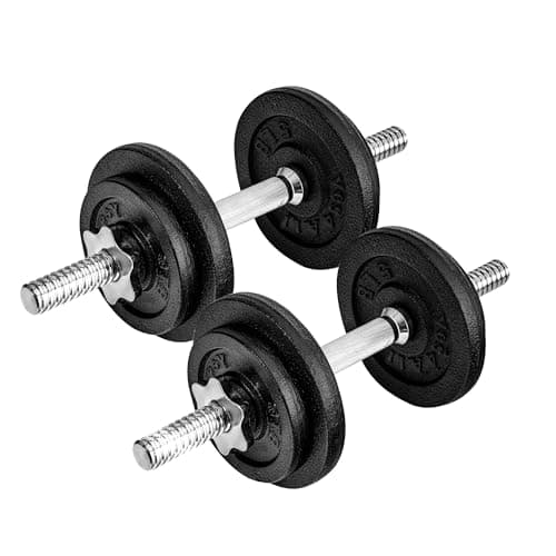 Yes4All — Yes4All Adjustable Dumbbell Set (Cast Iron, Spinlock)