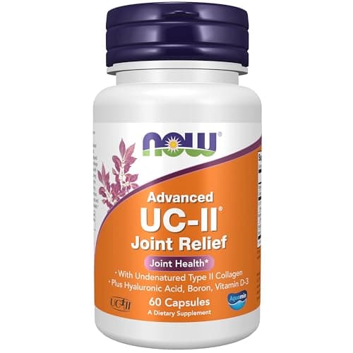NOW Foods UC-II Advanced Joint Relief (with Hyaluronic Acid, Boron, Vitamin D-3), 60 Veg Capsules