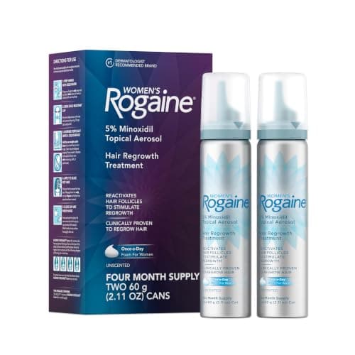Rogaine Women's Rogaine 5% Minoxidil Topical Foam (4-month supply, 2 x 2.11 oz)