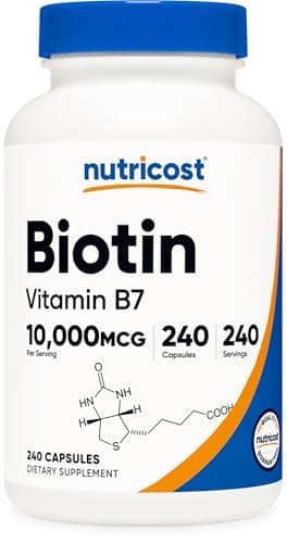Nutricost Biotin (Vitamin B7) 10,000 mcg (240 capsules)