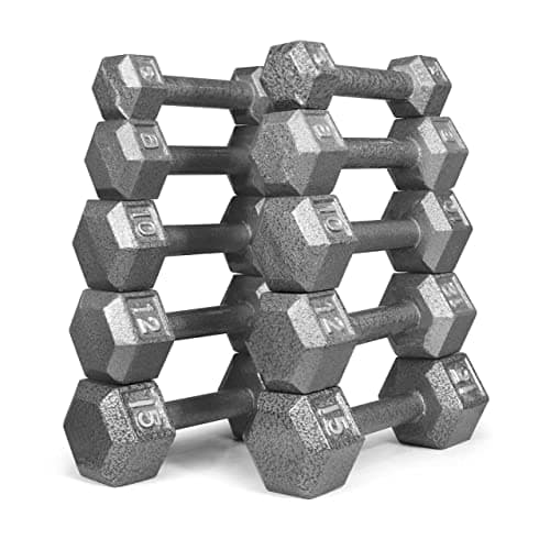 WF Athletic Supply WF Athletic Supply Cast Iron Hex Dumbbell Set