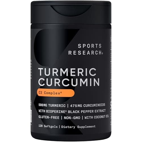 Sports Research — Turmeric Curcumin with Coconut Oil & BioPerine (120 softgels)