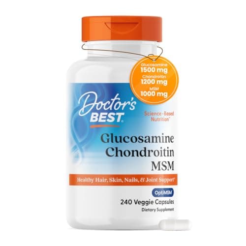 Doctor's Best Glucosamine Chondroitin MSM with OptiMSM, 240 Capsules