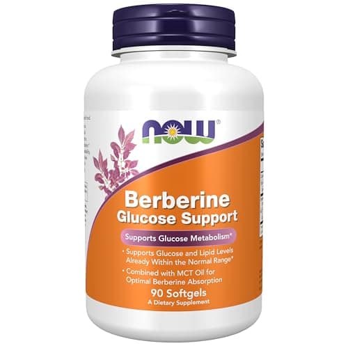 NOW Foods Berberine Glucose Support with MCT Oil (90 softgels)