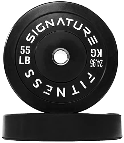 Fitvids Fitvids 2-Inch Olympic Bumper Plate with Steel Hub (55 lb Pair)