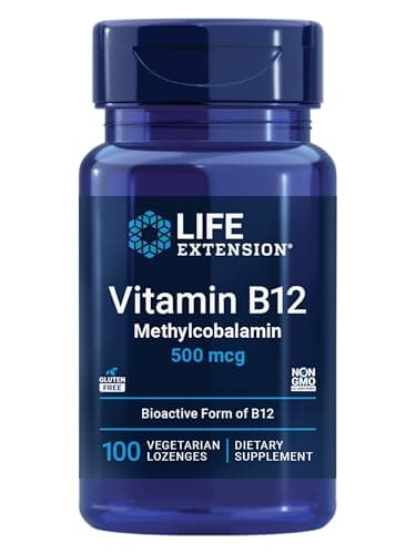 Life Extension Vitamin B12 Methylcobalamin 500 mcg Lozenges (100 count)