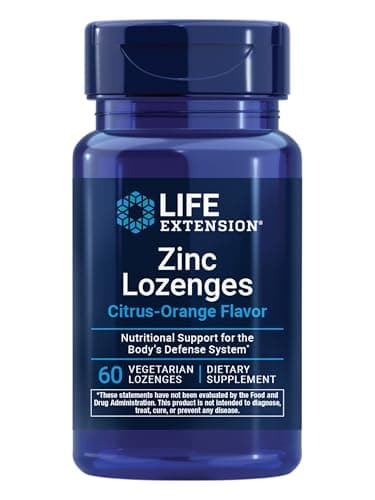 Life Extension Zinc Lozenges, Citrus-Orange (60 vegetarian lozenges)