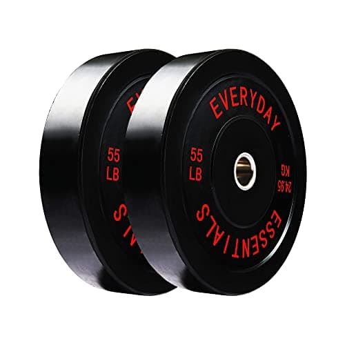 BalanceFrom BalanceFrom 2-Inch Olympic Bumper Plate with Steel Hub (55 lb Pair)