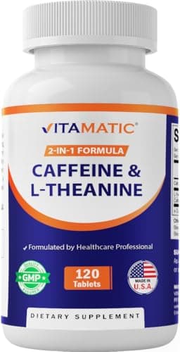 Vitamatic — Vitamatic L-Theanine 200 mg with Caffeine 100 mg (120 Tablets)