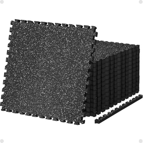AIRHOP AIRHOP 0.79-inch Extra-Thick Rubber-Top Gym Flooring
