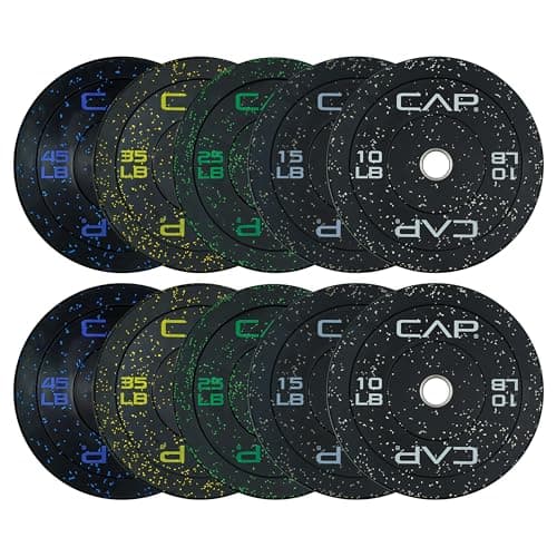 CAP Barbell CAP Barbell Speckled Olympic Bumper Plate Set (260 lb)
