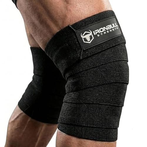 Generic (heavy elastic) 80-inch Heavy Elastic Knee Wraps (Black)